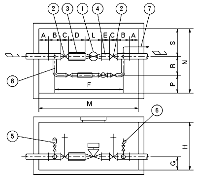 パイロット式自動制御弁　定圧弁の場合の設置例