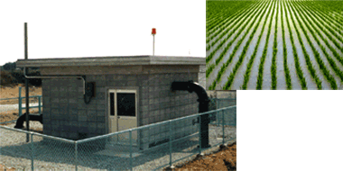 農業かんがい給水 ヨコタ ミニタンク式自動取水給水装置